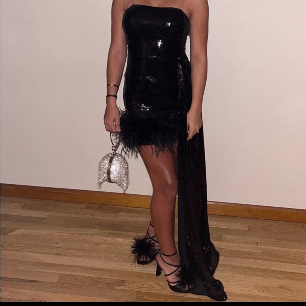 Fashion Nova Black Sequin Mini Dress